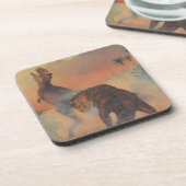  dinosaurussen, Carnotaurus Roaring in Oerwoud Onderzetter (Linkerzijde)