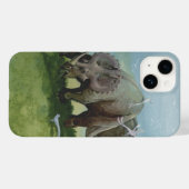  dinosaurussen, Centrosaurus Grazing in de weide Case-Mate iPhone Case (Achterkant (horizontaal))
