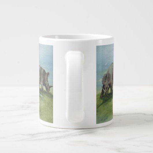 dinosaurussen, Centrosaurus Grazing in de weide Extra Grote Mok (Achterkant)