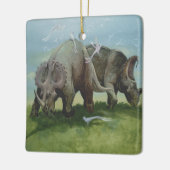 dinosaurussen, Centrosaurus Grazing in de weide Keramisch Ornament (Links)