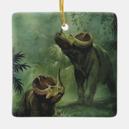 dinosaurussen, Centrosaurus in het Oerwoud Keramisch Ornament (Voorkant)