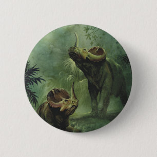 dinosaurussen, Centrosaurus in het Oerwoud Ronde Button 5,7 Cm