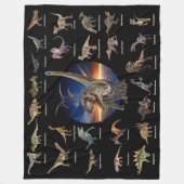 Dinosaurussen: De Jurassic Age Black Fleece Deken (Voorkant)