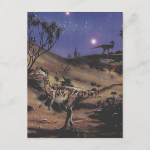dinosaurussen, Dilophosaurus op een Sterrennacht Briefkaart