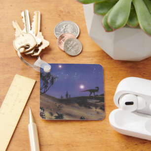 dinosaurussen, Dilophosaurus op een Sterrennacht Sleutelhanger