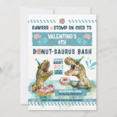 Dinosaurussen Donut Pool Party uitnodiging (Voorkant)