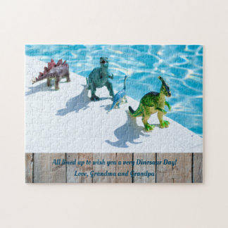 Dinosaurussen door zwembad Birthday Party Gift Legpuzzel