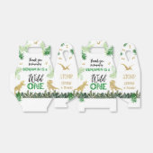 Dinosaurussen Eerste Verjaardag Feest Wild One Bedankdoosjes (Uitgevouwen)