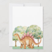 Dinosaurussen en bomen Kleurrijk 6e verjaardagsfee Kaart (Achterkant)