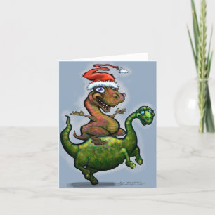 Dinosaurussen Feestdagen Kaart