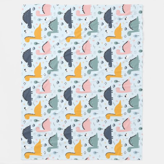 Dinosaurussen. Fleece Blanket Deken (Voorkant)
