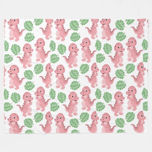 Dinosaurussen. Fleece Blanket Deken (Voorkant (Horizontaal))