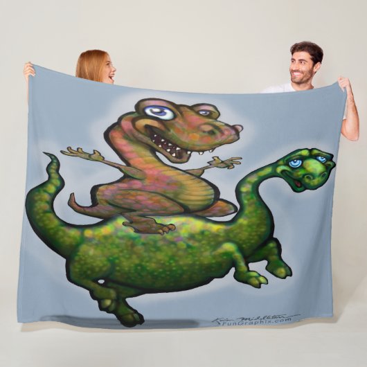 Dinosaurussen Fleece Deken (In situ)