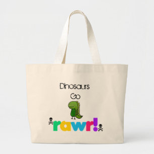 Dinosaurussen gaan Rawr xD Grote Tote Bag