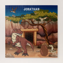 Dinosaurussen, gemonogd in het oerwoud, bruin