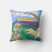 dinosaurussen gepersonaliseerd kussen (Achterkant)