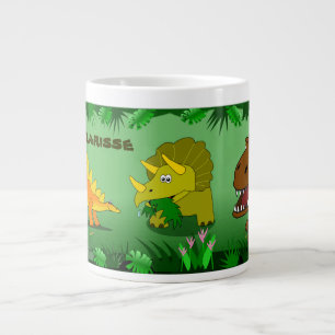 Dinosaurussen in de Oerwoud Custom Name Jumbo Mok