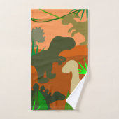 Dinosaurussen in de wilde natuur bad handdoek (Handdoek)