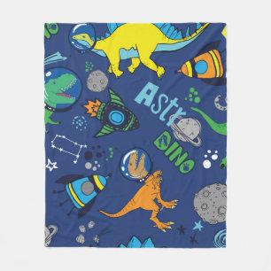 Dinosaurussen in door de hand getrokken naadloze fleece deken