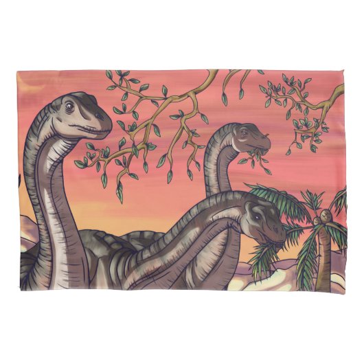 Dinosaurussen in Dusk Kussensloop (Voorkant)