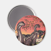 Dinosaurussen in Dusk Magneet (Voorkant / Achterkant)