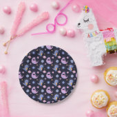 Dinosaurussen in het ruimtepatroon papieren bordje (Feest)