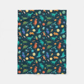 Dinosaurussen in ruimtecentrales fleece deken (Voorkant)