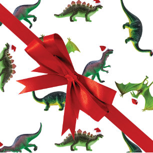 Dinosaurussen in Santa Hats Cadeaupapier