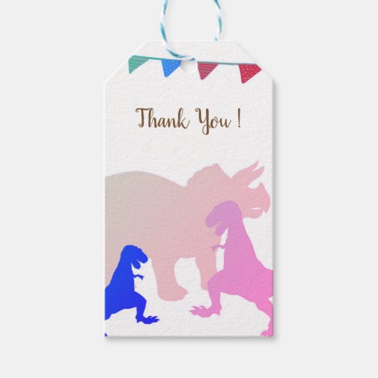 Dinosaurussen Kinder aangepaste geschenk Labels Cadeaulabel (Voorkant)