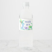 Dinosaurussen met aangepaste tekst waterfles etiket (Voorkant)