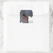 Dinosaurussen met grote tanden vierkante sticker (Tas)