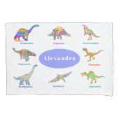 Dinosaurussen met Namen Patroon Periwinkle Kussensloop (Voorkant)