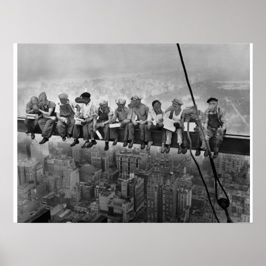 Dinosaurussen op een Skyscraper Poster (Voorkant)