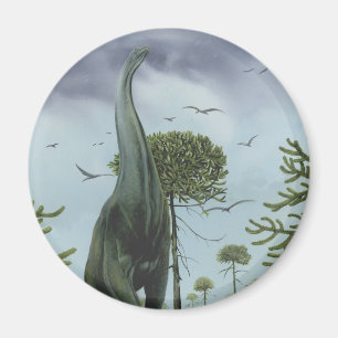  dinosaurussen, Sauroposeidon met vogels die vlieg Magneet