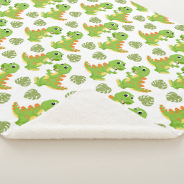 Dinosaurussen. Sherpa Blanket Deken