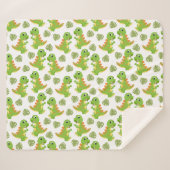 Dinosaurussen. Sherpa Blanket Deken (Voorkant (horizontaal))