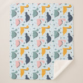 Dinosaurussen. Sherpa Blanket Deken (Voorkant)