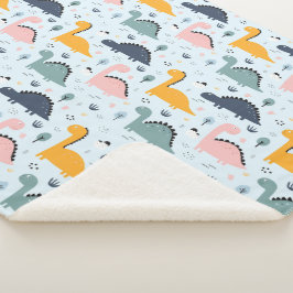 Dinosaurussen. Sherpa Blanket Deken