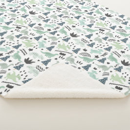 Dinosaurussen. Sherpa Blanket Deken