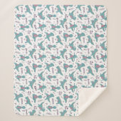 Dinosaurussen. Sherpa Blanket Deken (Voorkant)