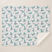 Dinosaurussen. Sherpa Blanket Sherpa Deken (Voorkant (horizontaal))