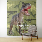 Dinosaurussen T Rex patroon Jurassic achtergrond Wandkleed (In situ)