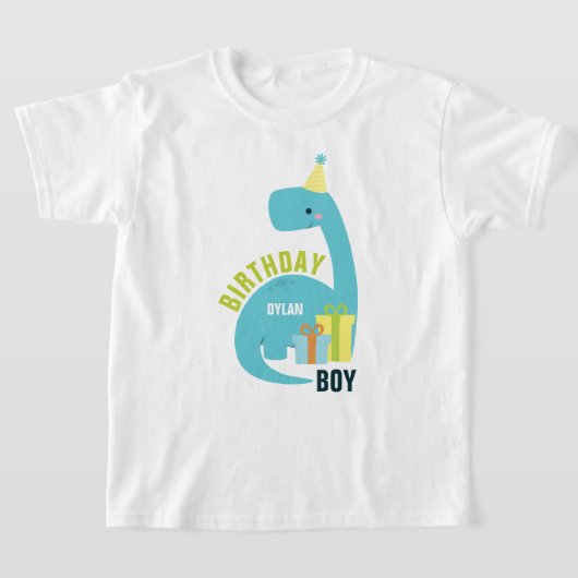 Dinosaurussen thema verjaardag t-shirt (Laagn)