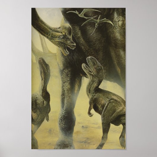  dinosaurussen, Torvosaurus en Brachiosaurus Poster (Voorkant)