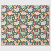 Dinosaurussen. Verpakkingspapier Cadeaupapier (Vlak)