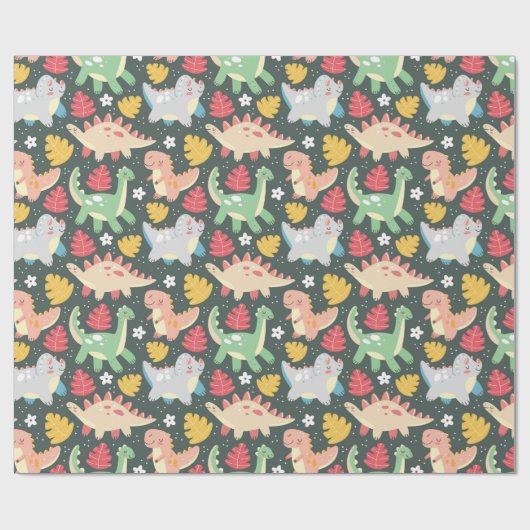 Dinosaurussen. Verpakkingspapier Cadeaupapier (Vlak)