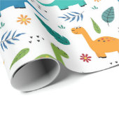 Dinosaurussen. Verpakkingspapier Cadeaupapier (Rol Hoek)