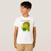 Dinosaurussen voor kinderen, aangepaste naam Fun T T-shirt (Voorkant volledig)