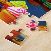 Dinosaurussen werken samen om cupcakes te bakken! legpuzzel (Zijkant)