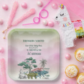 Dinosaurussen wilden baby's eerste verjaardag papieren bordje (Feest)